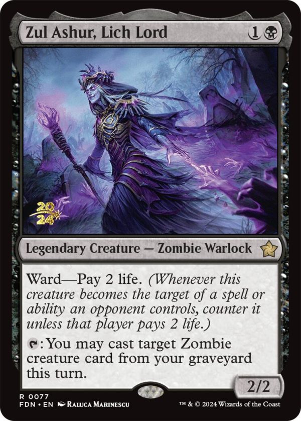 Zul Ashur, Lich Lord [Foundations Prerelease Promos] Online Sale