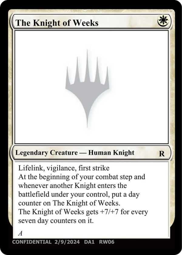 The Knight of Weeks [Unknown Event] Online now