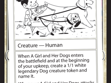 A Girl and Her Dogs [Mystery Booster 2 Playtest Cards] For Cheap