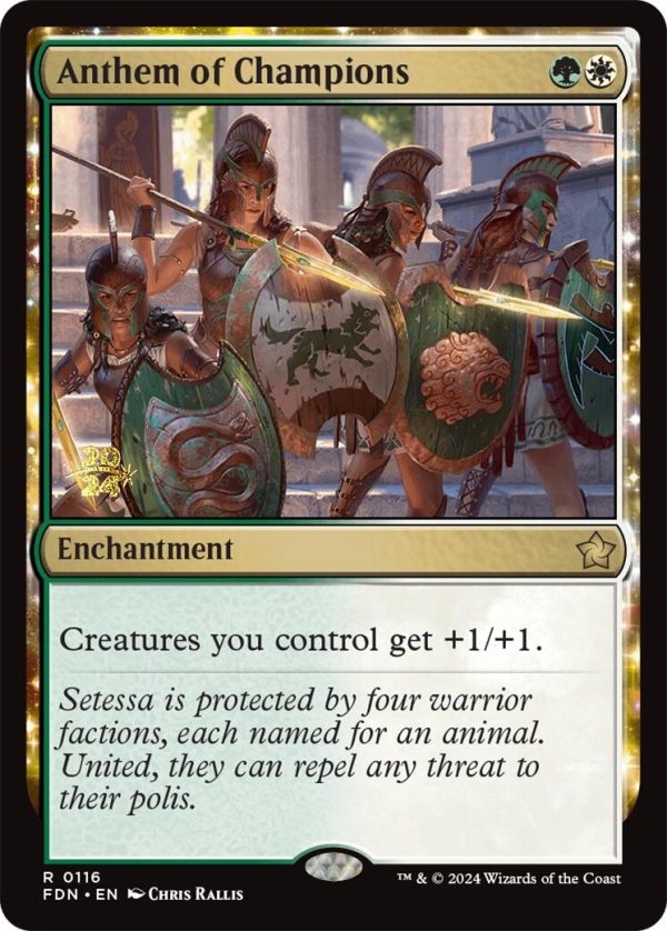 Anthem of Champions [Foundations Prerelease Promos] on Sale