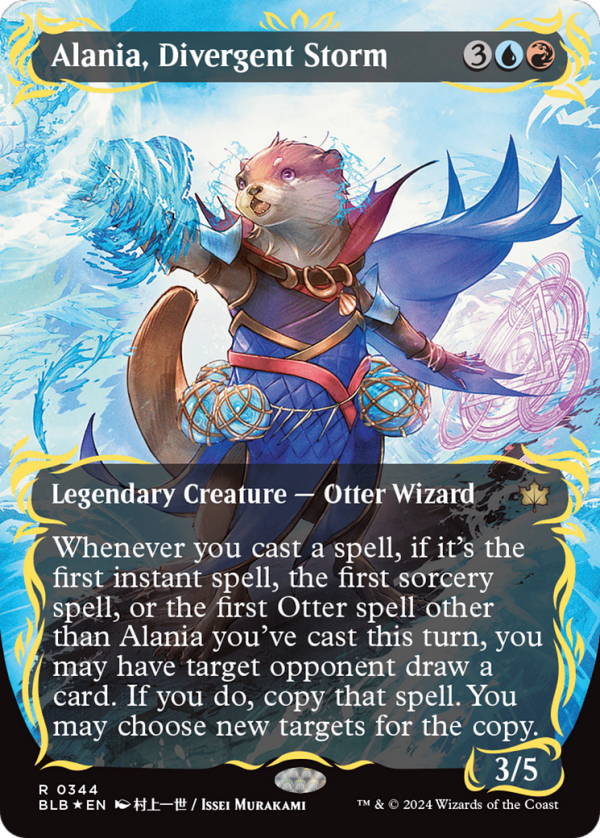 Alania, Divergent Storm (Borderless) (Raised Foil) [Bloomburrow] on Sale