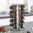 Kamenstein Revolving 20-Jar Spice Rack | Spices Included | Free Spice Refills | Silver | Kitchen Organization For Discount