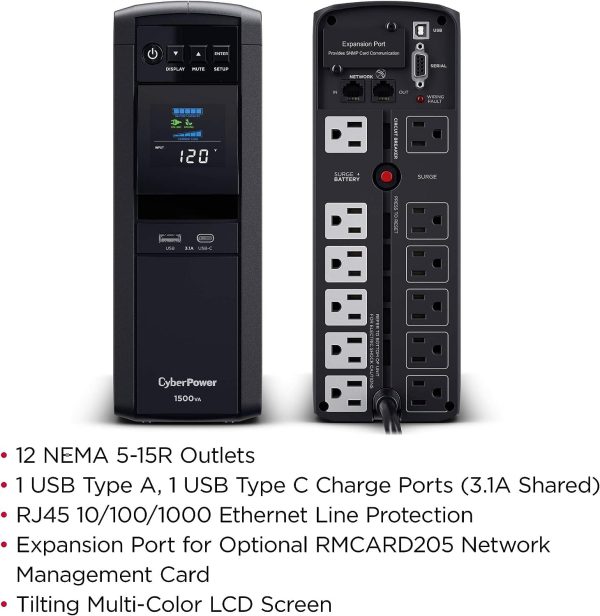 CyberPower 1500 VA   1000W PFC Sinewave UPS - New Battery Certified Refurbished Online now