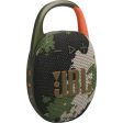 JBL Clip 5 Portable Wireless Bluetooth Speaker, Camo - Certified Refurbished Fashion