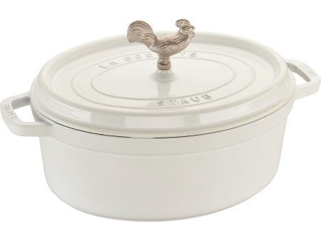 Staub Cast Iron Coq au Vin Cocotte, Dutch Oven, 5.75-quart, serves 5-6, Made in France, White Online