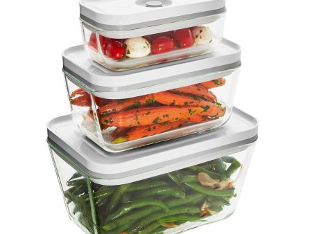 Zwilling Fresh & Save 3-pc Glass Food Storage Container, Meal Prep Container- Assorted Sizes For Sale