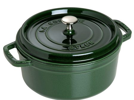 Staub Cast Iron 5.5-qt Round Cocotte - Basil Hot on Sale