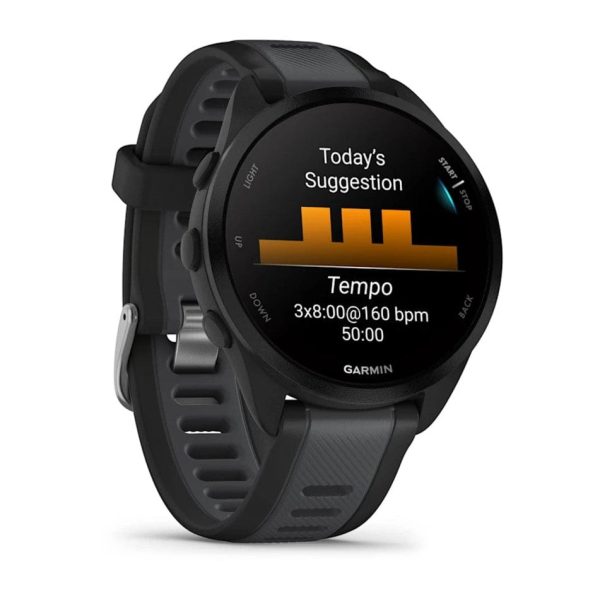 Garmin Forerunner 165 Running Smartwatch, Black Slate Grey - Certified Refurbished Discount