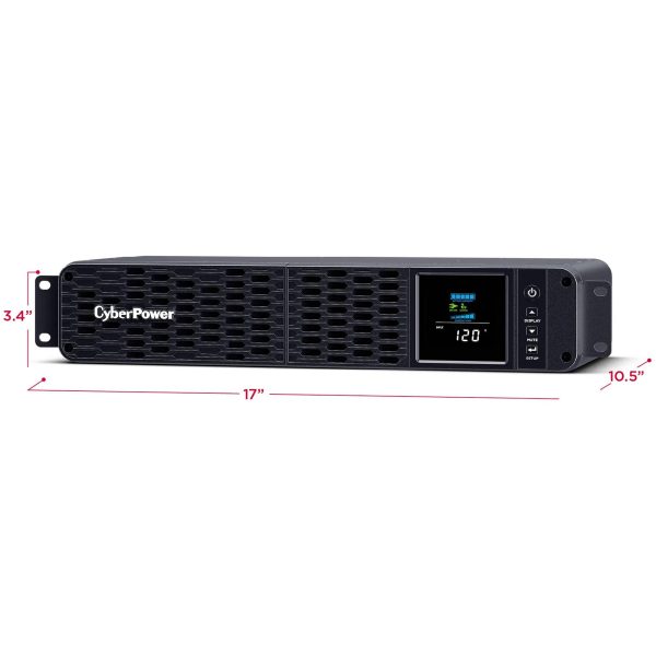 CyberPower PFC 1500VA 1000W, 8 Outlets, AVR, Short Depth 2U Rackmount Sinewave UPS System - Certified Refurbished Supply