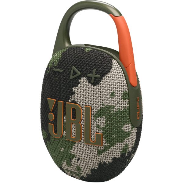 JBL Clip 5 Portable Wireless Bluetooth Speaker, Camo - Certified Refurbished Fashion