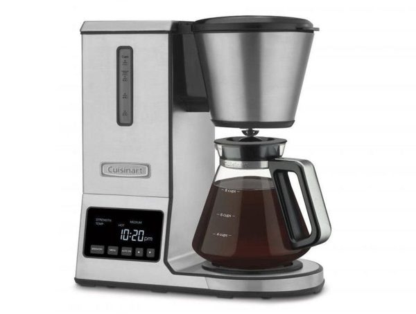 Cuisinart PurePrecision 8 Cup Pour-Over Coffee Brewer with Glass Carafe, Silver - Certified Refurbished For Cheap