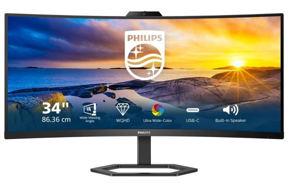 Philips 34  3440x1440 100Hz Webcam LCD Monitor - Certified Refurbished on Sale