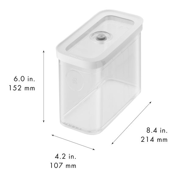 Zwilling Fresh & Save Cube Boxes, Plastic, Airtight Dry Food Storage Container, 2-pc Medium Tall Cube Set, 2M Container, 1.9-qt Fashion