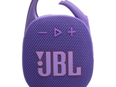 JBL Clip 5 Portable Wireless Bluetooth Speaker, Purple - Certified Refurbished Hot on Sale