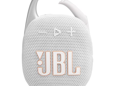 JBL Clip 5 Portable Wireless Bluetooth Speaker, White - Certified Refurbished Online now