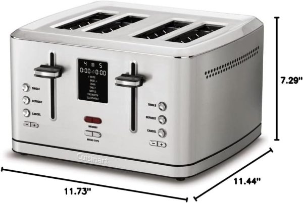 Cuisinart Slice Digital MemorySet Toaster, Stainless Steel - Certified Refurbished For Discount