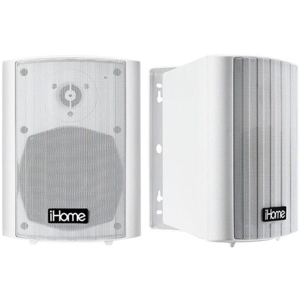 iHome Bluetooth Weatherproof 150Watt Pair of Speakers, White Cheap