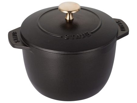 Staub Cast Iron  Petite French Oven, Dutch Oven, 1.5-quart, serves 2, Made in France, Matte Black Online now